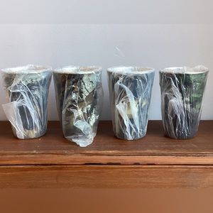 NWOT Set of 4 Camo 16 oz Stainless Steel Cups